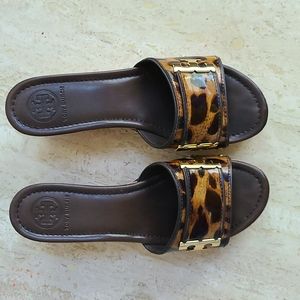 Tory Burch wedge 8.5 leopard